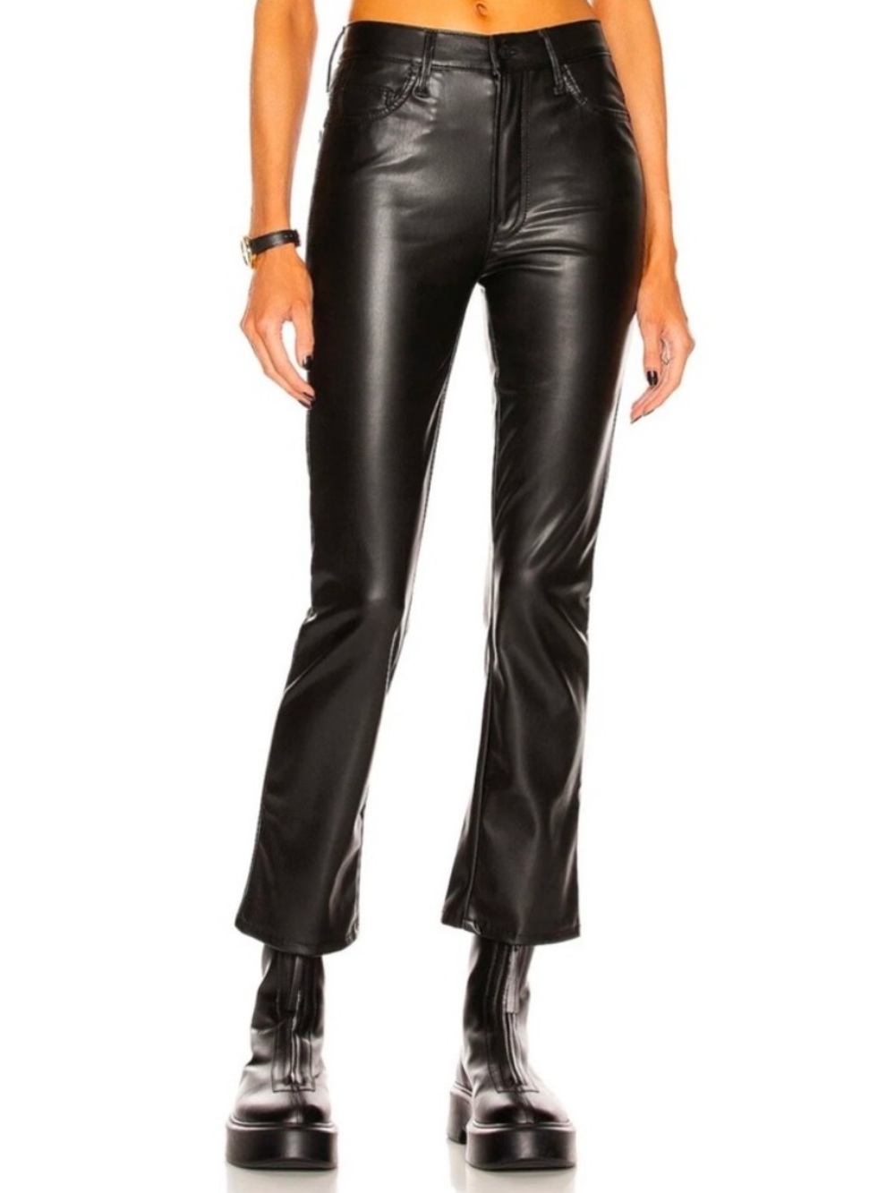 Mother the Insider Ankle Faux Leather Pant in Sz 27